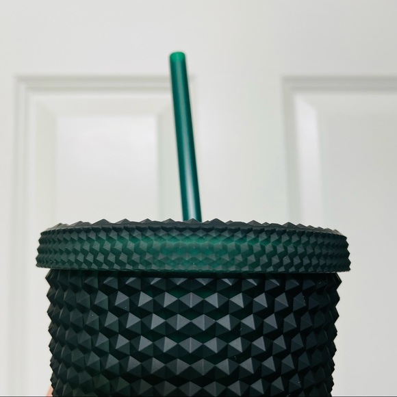 🍃NEW SET💚 Starbucks Green Soft Touch Studded Tumbler Bundle - Picture 8 of 9